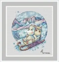 Moomin On A Sled by Anna Petunova