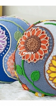 New Mommy Handmade DIY - Su Su Jie Jia - Susans Family - Sunflower Pillow Cover - Free