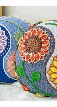 New Mommy Handmade DIY - Su Su Jie Jia - Susans Family - Sunflower Pillow Cover - Free