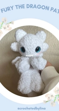 Crocheted by Lina - Light Fury the Dragon - Free