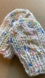 Tiny Cable Baby Mittens by Rebecca Larson-Free