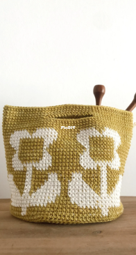 Hola Fabric - Andie Viggiano - Daisies Tool Bag