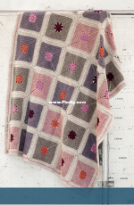 Filcolana - Rachel Søgaard - Annecy Crochet Afghan With Flowers - Danish - Free