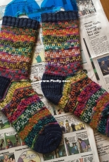 Scrappy Block Socks by Liz Harris - free