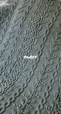 Rebeccas Stylings - Noelle Stiles - Celtic Garden Cable Blanket