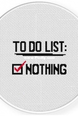 Daily Cross Stitch - To Do List Nothing