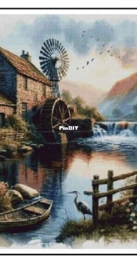 Abakan -  Heron And Watermill by Urszula Przygrodzk