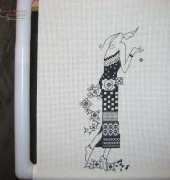 Blackwork Lady by Lesley Teare