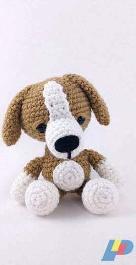 Affordable Cuteness - Theresas Crochet Shop - Theresa Grey / Kicher - Crocheted Dog