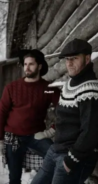 Mens Cabled Sweater by Saara Toikka - Novita - Free
