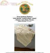 Lion Brand Yarn-90340AD-Classic Lace Baby Throw-Free