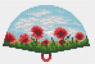 AnnaXStitch - Poppy Field Fan by Anna Nolfina