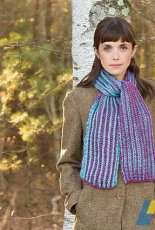 Classic Elite Yarns-Two Color Brioche Scarf by Edith Murphy-Free