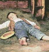 Artecy Cross Stitch - Sleeping Boy in Hay