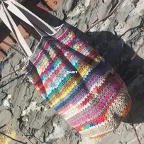Wasted yarn bag