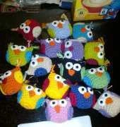 Crocheted owls