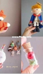 Nesling amigurumi - Neslihan Uyuşkan/Uyuskan - The Little Prince, Moon, Fox and Rose