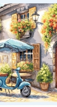 Punto Y Arte P168-The Blue Vespa