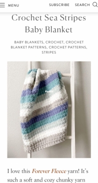 Daisy Farm Crafts - Sea Strips Baby Blanket