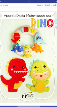 Atelie Foferia - Paty Schoder - Dinos - Portuguese - Free