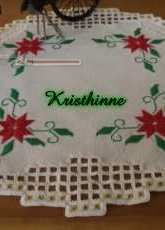 poinsettia table center hardanger