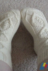 RPattz New England Cable Socks by Theresa Bandy /mnkyknts designs-Free