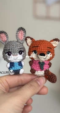 Lamagurumi - Nick Wilde and Judy Hops