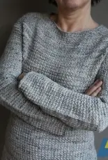 Light Grey Structure Sweater by Regina Moessmer