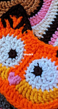 Woman Walking a Wire - Christine Anne Melvin - Cat Face Granny Square