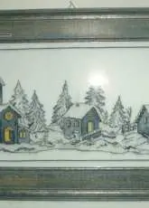 Quadro paesaggio innevato