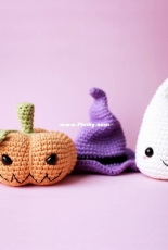 Blue Rabbit - Irina Tocelovska - Pumpkin Ghost and Witch hat - Spanish