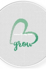 Daily Cross Stitch - Grow Heart