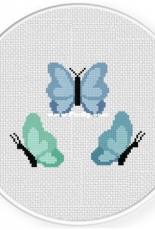 Daily Cross Stitch - Butterfly Trio
