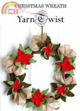 YarnTwist - Tanya Shliazhko - Christmas Poinsettia Wreath