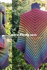 Rainbow Stripe Shawl by Rachel Sharman