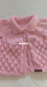Rose baby cardigan