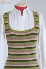 Devon Vest by Alexandra Closs-pullout from Magknits, July 2007