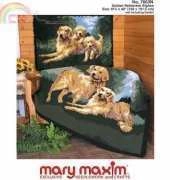Mary Maxim- 7063N Golden Retrievers Afghan