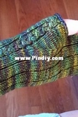 Eyelet Twist Gloves by Nettie DiLorenzo