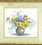 Charivna Mit A-116 Pansies and Forget Me Not