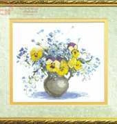 Charivna Mit A-116 Pansies and Forget Me Not