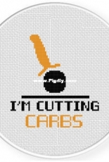 Daily Cross Stitch - I’m Cutting Carbs