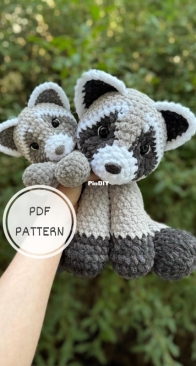 Knots and Snuggles Co - Callie - Sitting Raccoon