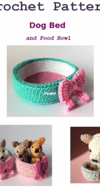 Ami Loves Gurumi - Karin Godinez - Dog Bed and Food Bowl - Free