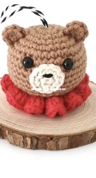 Stitch by Fay - Fay Lyth - Bear Ornament Crochet Pattern  - Free