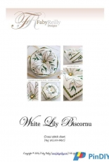 Faby Reilly WLL001-BISC - White Lily Biscornu