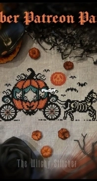 The Witchy Stitcher-Vintage Pumpkin Carriage