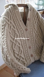 Whitney Double-X Hooded Cardigan by Judy Lamb  - Free