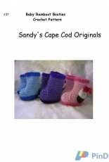 Sandys Cape Cod Originals - Sandy Powers- 237 Baby Rainboot Booties - Free