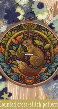 Stitching Land - Art Nouveau Squirrel
